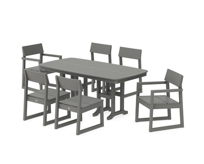 POLYWOOD® EDGE 7-Piece Dining Set in Slate Grey