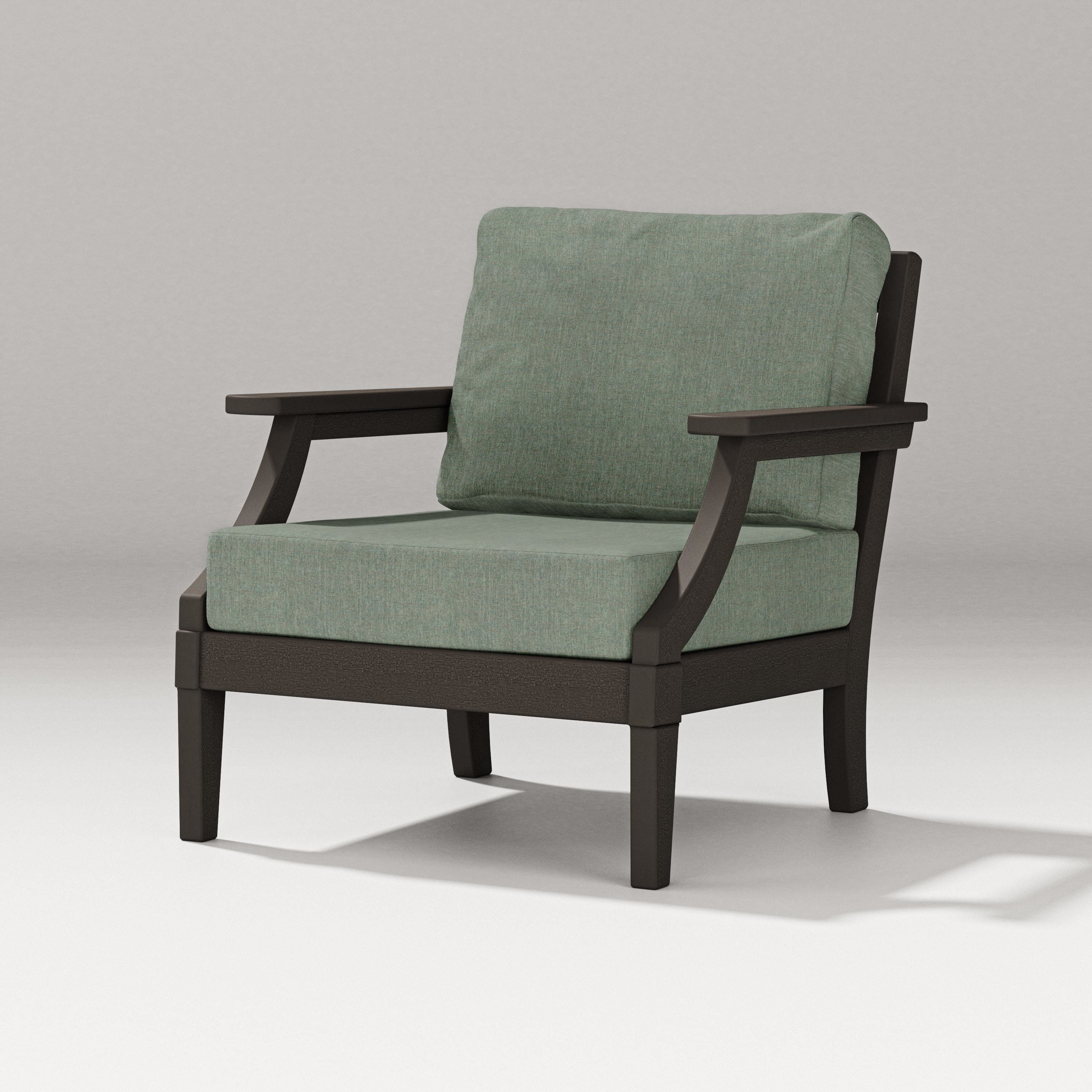 PW Designer Series Estate Lounge Chair in Vintage Coffee / Cast Sage