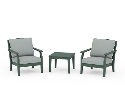 Draper James™ by  POLYWOOD® Savannah 3-Piece Deep Seating Set in Green / Spa