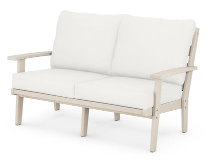 POLYWOOD® Grant Park Deep Seating Loveseat in Sand / Natural Linen