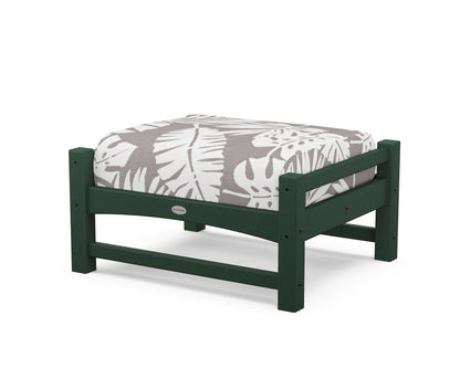 POLYWOOD® Club Ottoman in Green / Leaf Grey Mist