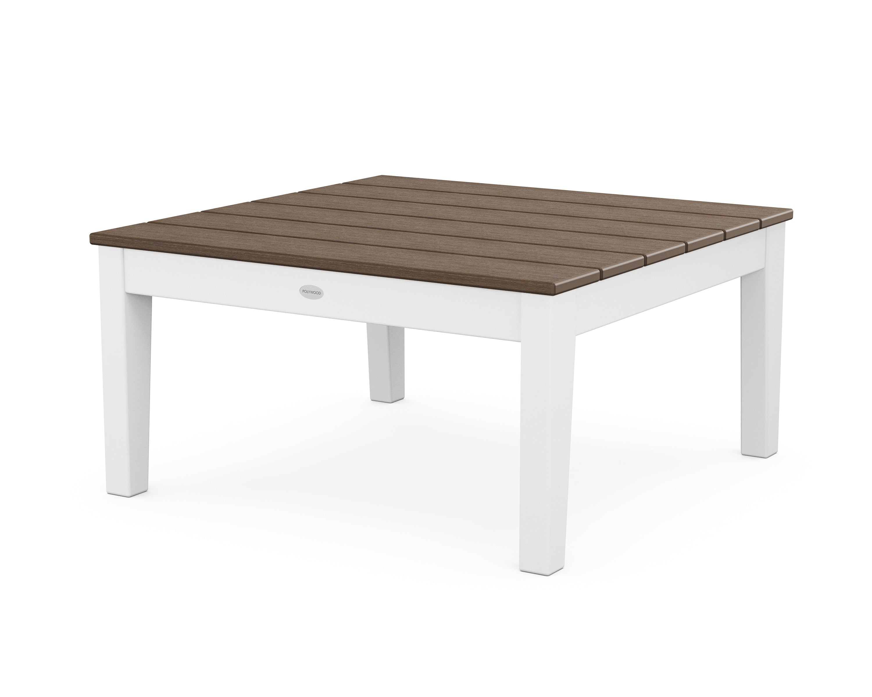 POLYWOOD® Newport 36" Conversation Table in White / Kona