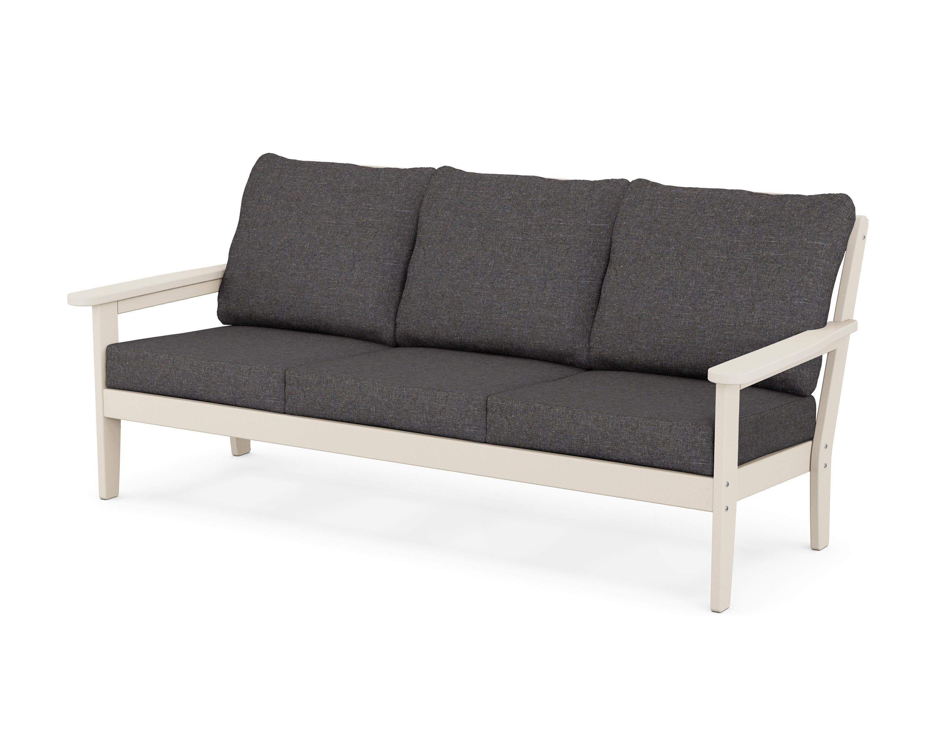 Country Living Cottage Deep Seating Sofa in Sand / Ash Charcoal
