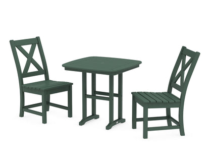 POLYWOOD® Braxton Side Chair 3-Piece Dining Set in Green