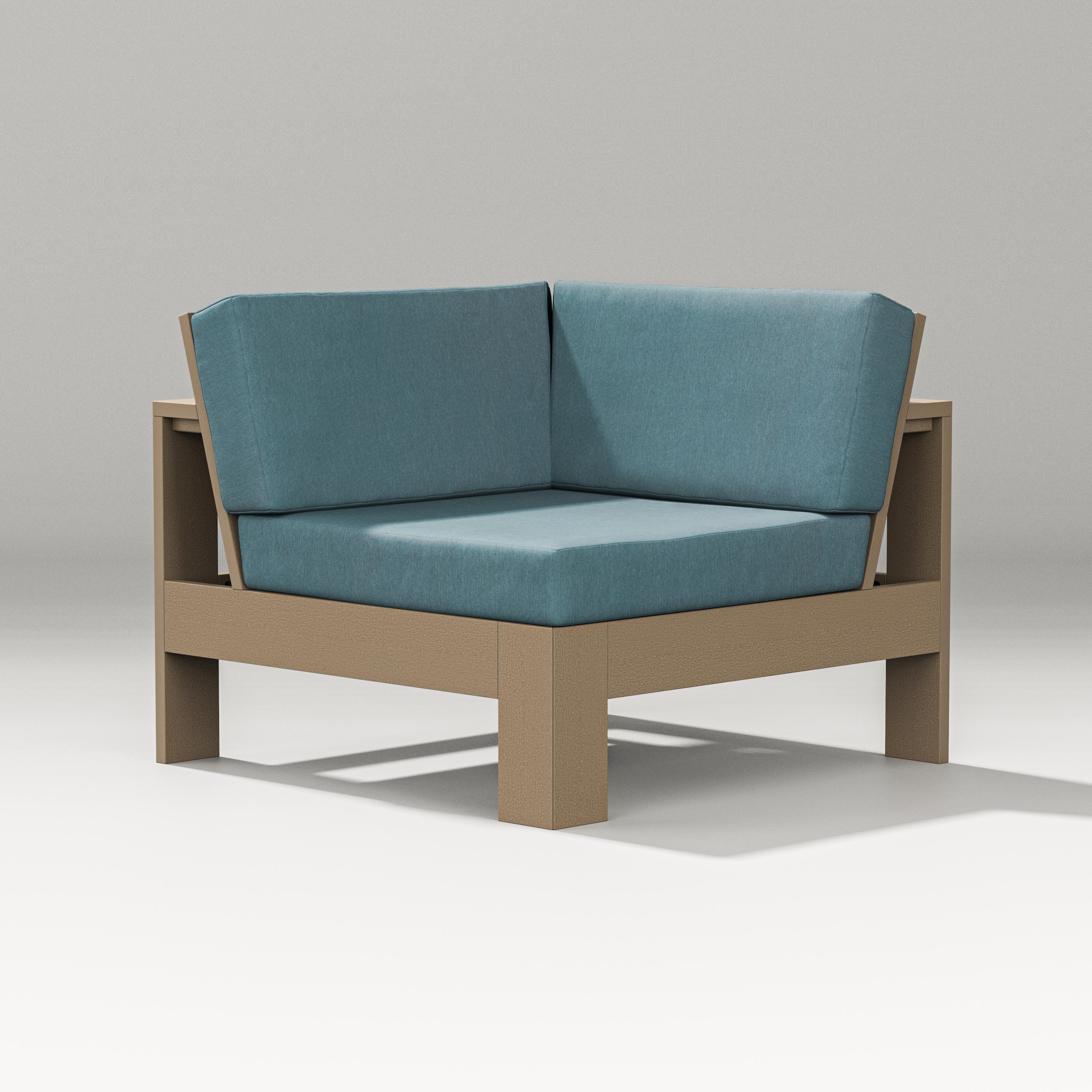 PW Designer Series Latitude Modular Corner Chair in Vintage Sahara / Ocean Teal