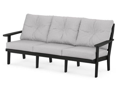 POLYWOOD® Lakeside Deep Seating Sofa in Black / Granite