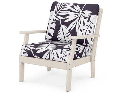 POLYWOOD® Braxton Deep Seating Chair in Sand / Leaf Navy