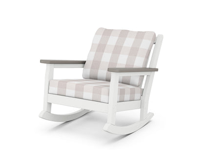 Chippendale Deep Seating Rocking Chair - White