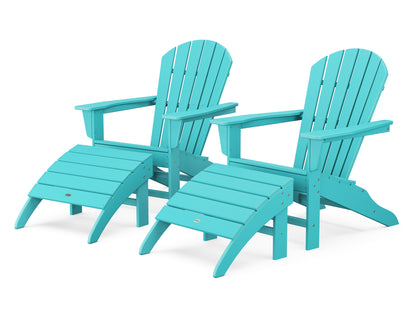 POLYWOOD® South Beach 4-Piece Adirondack Set in Aruba