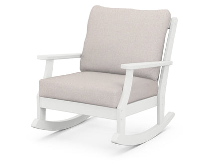 Braxton Deep Seating Rocking Chair - White