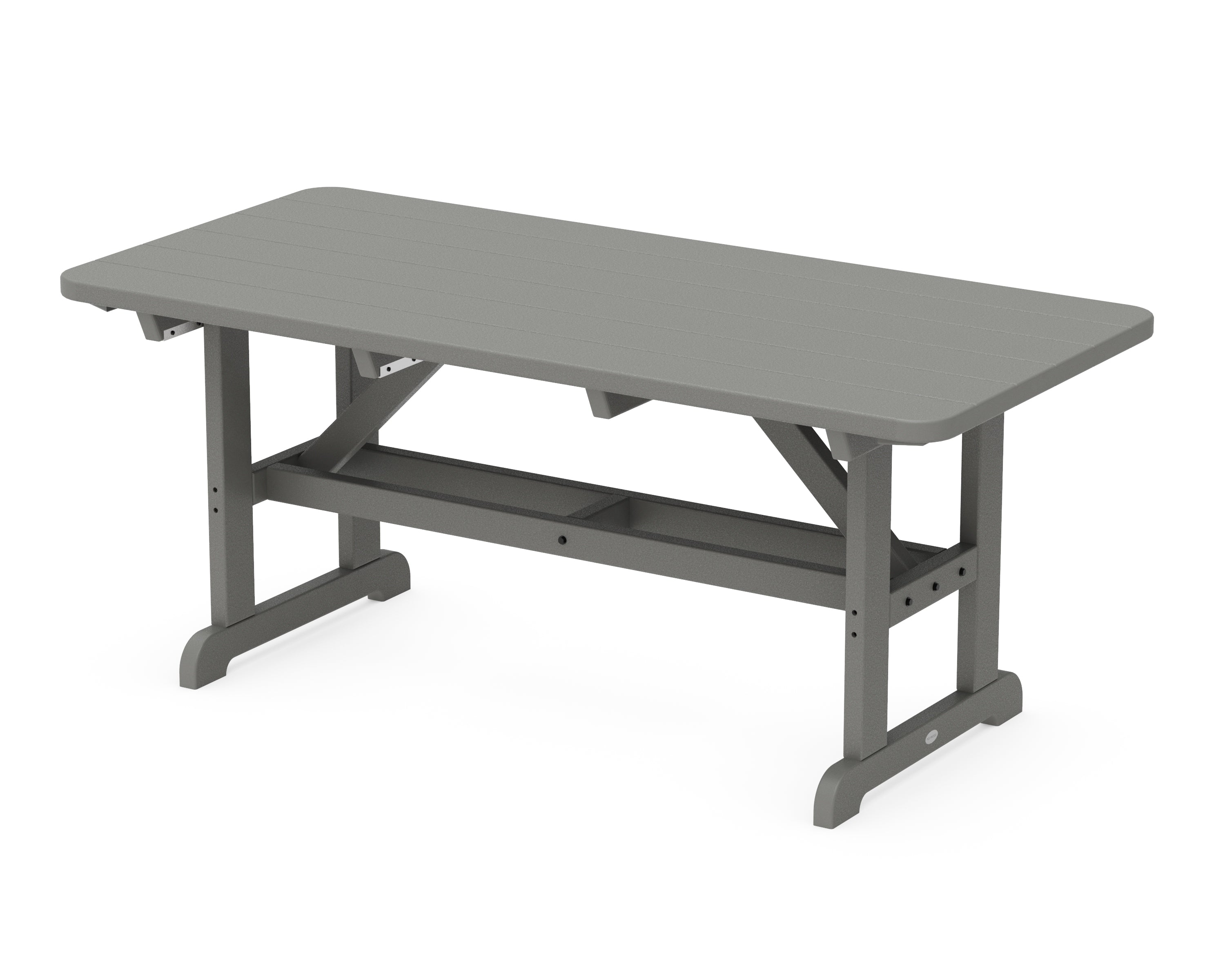 POLYWOOD® Park 33" x 70" Harvester Picnic Table in Slate Grey