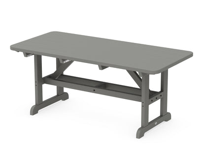 POLYWOOD® Park 33" x 70" Harvester Picnic Table in Slate Grey