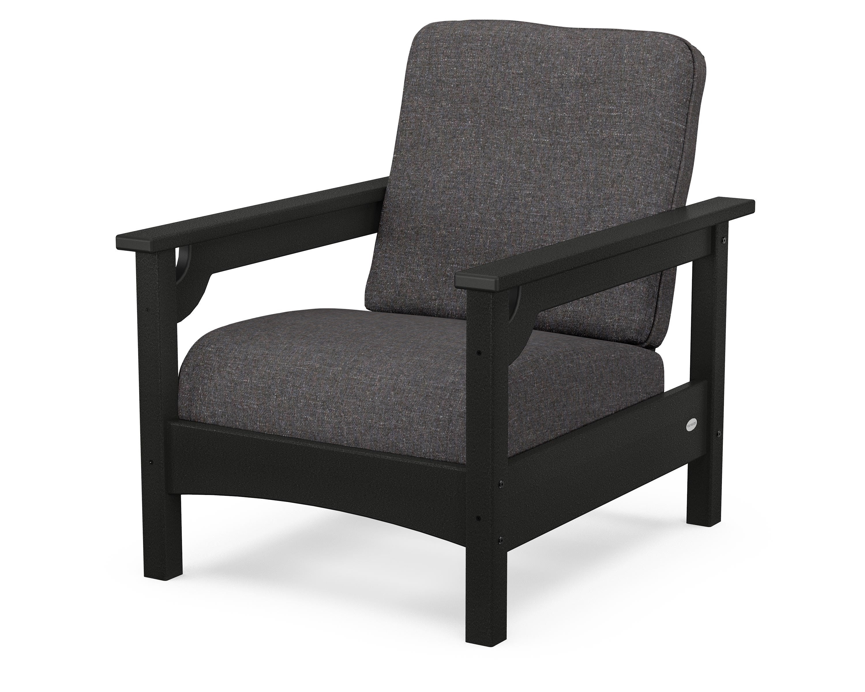POLYWOOD® Club Chair in Black / Ash Charcoal