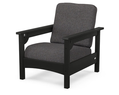 POLYWOOD® Club Chair in Black / Ash Charcoal