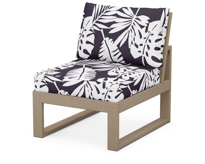 Unbranded Modular Armless Chair in Vintage Sahara / Leaf Navy