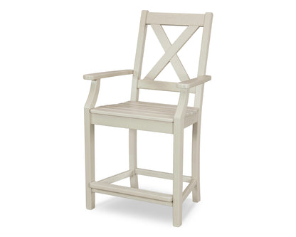 POLYWOOD® Braxton Counter Arm Chair in Sand