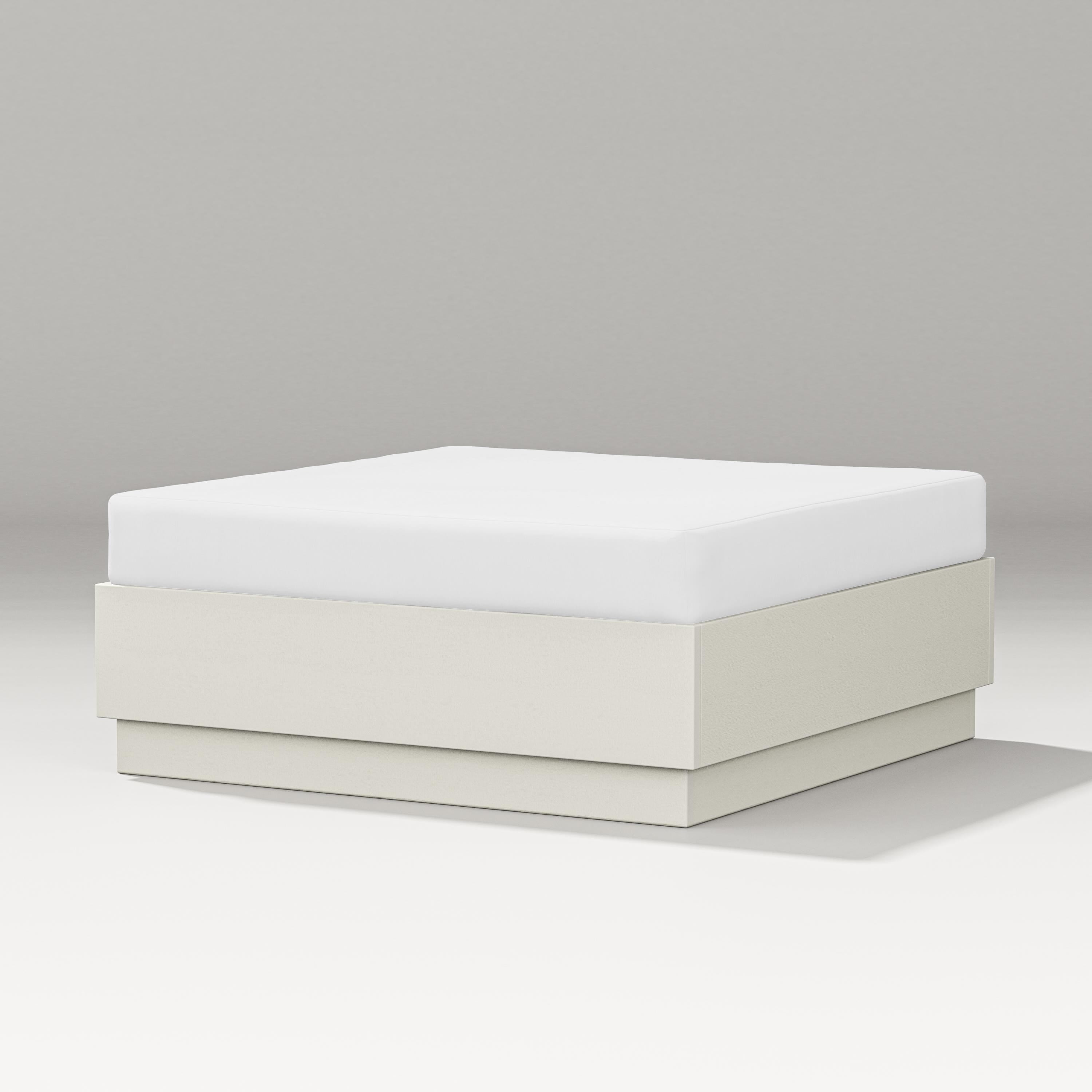 PW Designer Series Elevate Lounge Ottoman in Vintage White / Natural