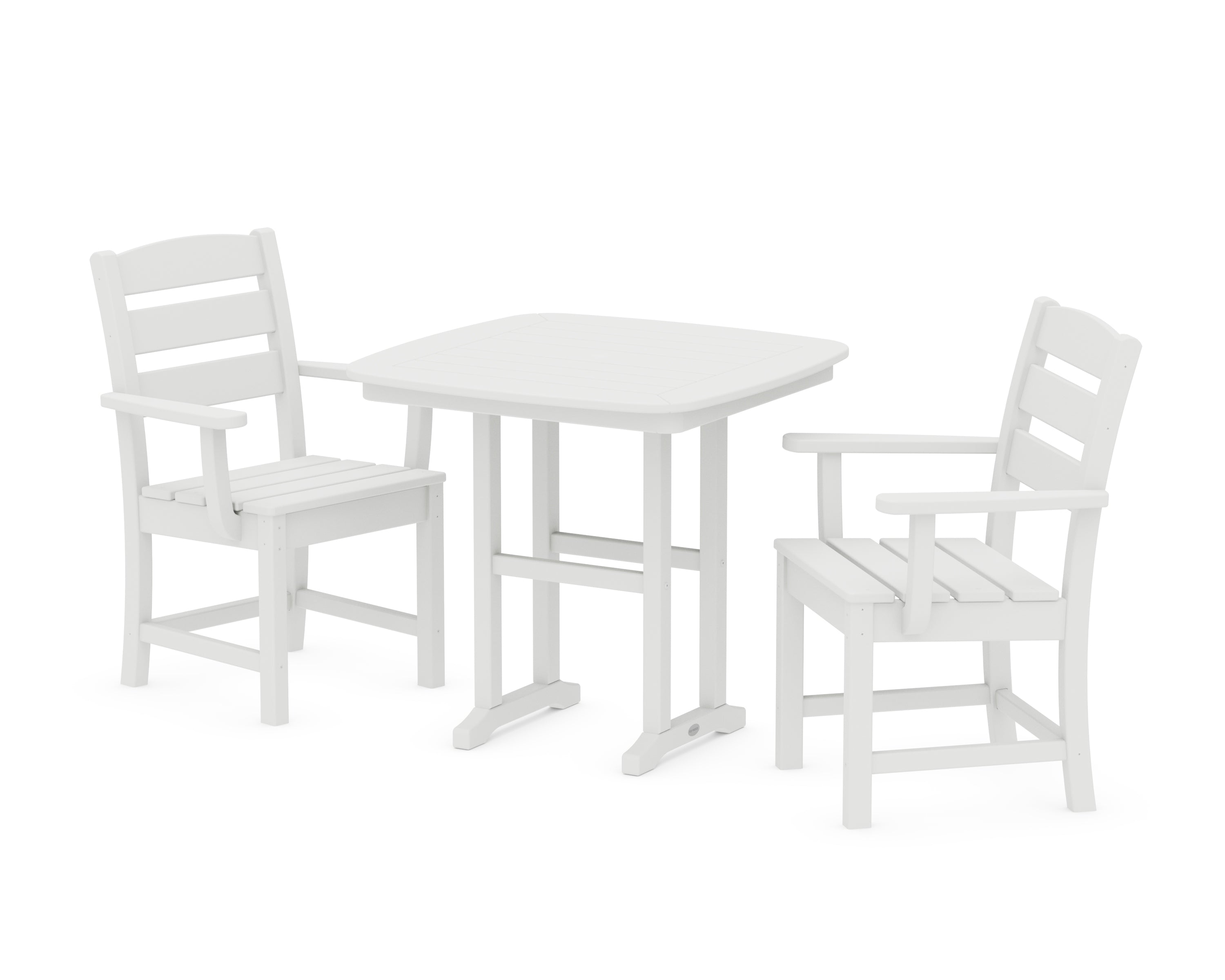 POLYWOOD® Lakeside 3-Piece Dining Set in White