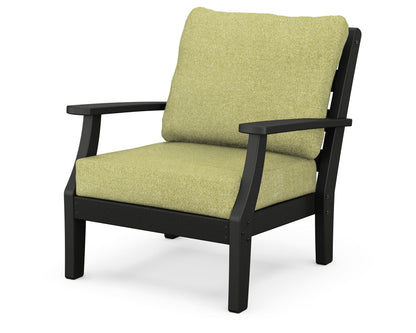 POLYWOOD® Chesapeake Deep Seating Chair in Black / Chartreuse Boucle