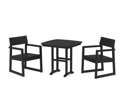 POLYWOOD® EDGE 3-Piece Dining Set in Black