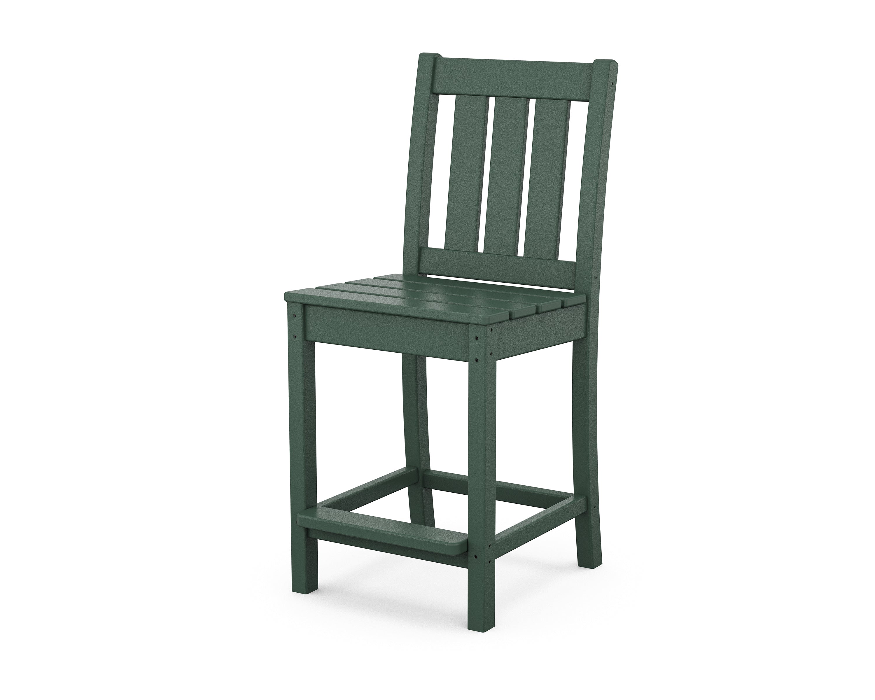 POLYWOOD® Oxford Counter Side Chair in Green