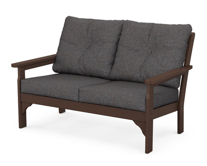 POLYWOOD® Vineyard Deep Seating Loveseat in Mahogany / Ash Charcoal