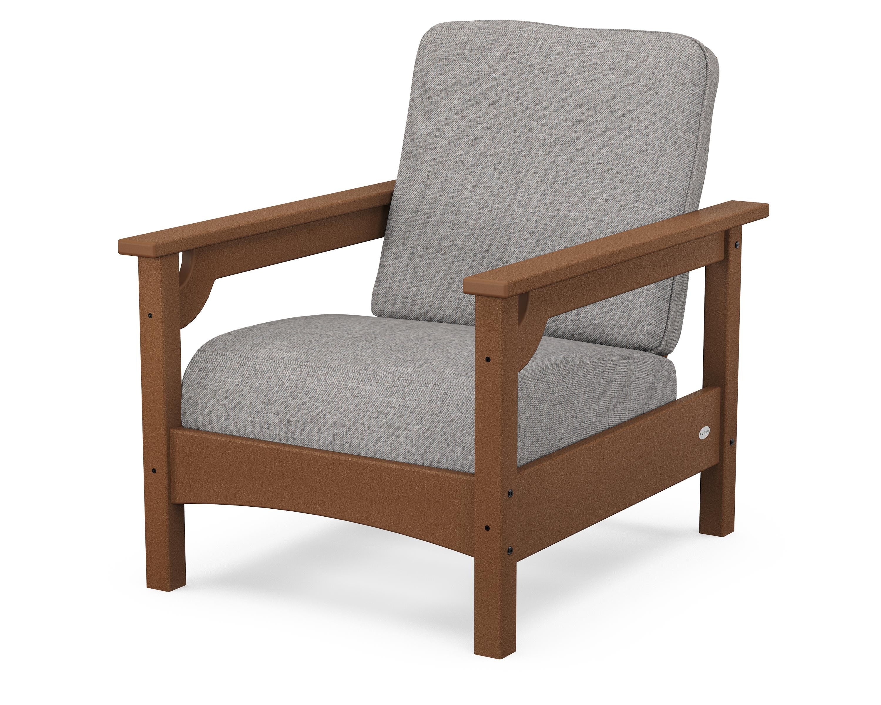 POLYWOOD® Club Chair in Teak / Grey Mist
