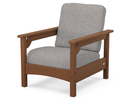 POLYWOOD® Club Chair in Teak / Grey Mist