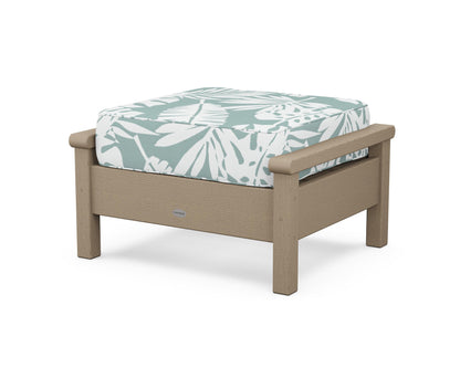 POLYWOOD® Harbour Deep Seating Ottoman in Vintage Sahara / Leaf Glacier Spa