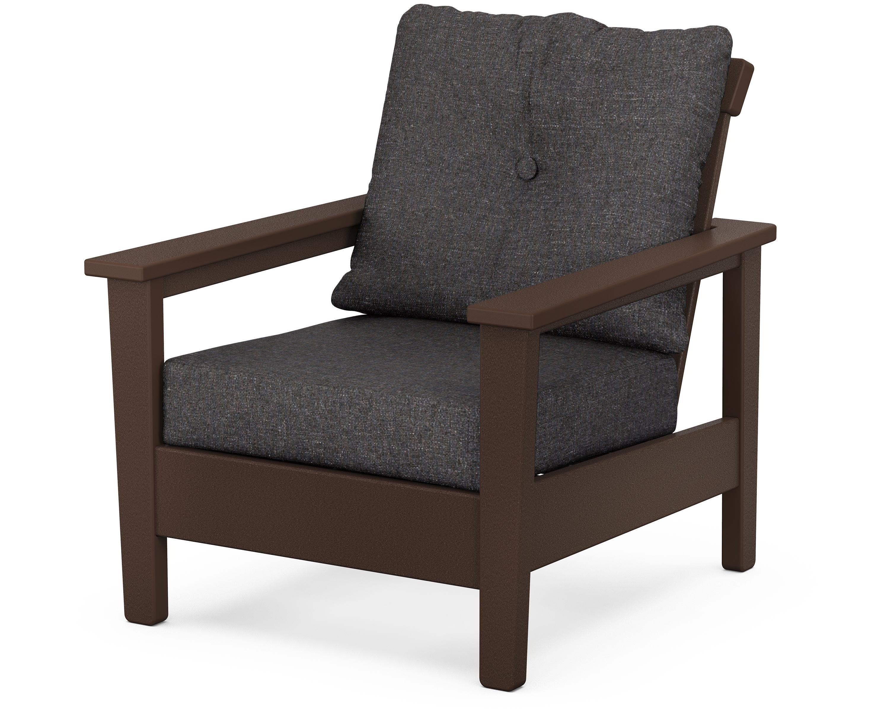 POLYWOOD® Prescott Deep Seating Chair in Mahogany / Ash Charcoal