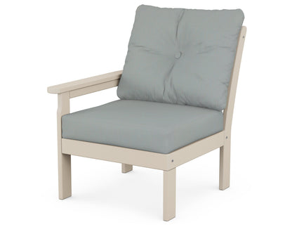 POLYWOOD® Vineyard Modular Left Arm Chair in Sand / Spa