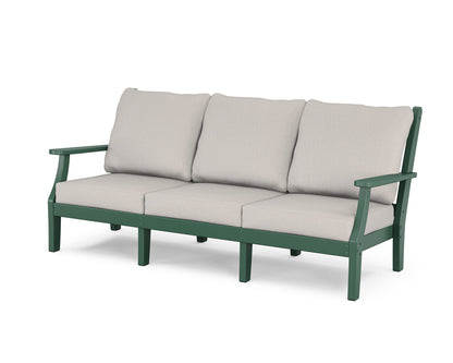 Country Living Wovendale Deep Seating Sofa in Green / Cast Ash