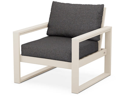 POLYWOOD® EDGE Club Chair in Sand / Ash Charcoal