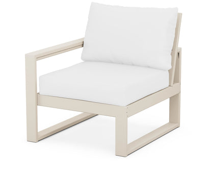 POLYWOOD® EDGE Modular Left Arm Chair in Sand / Natural