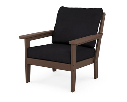 Country Living Cottage Deep Seating Chair in Mahogany / Midnight Linen