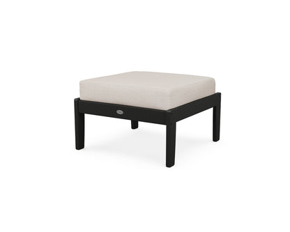 POLYWOOD® Braxton Deep Seating Ottoman in Black / Cast Ash