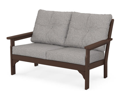 POLYWOOD® Vineyard Deep Seating Loveseat in Mahogany / Grey Mist
