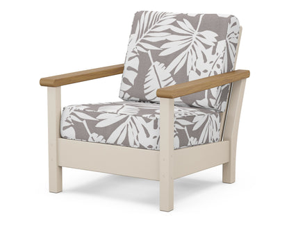 POLYWOOD® Harbour Deep Seating Chair in Sand / Natural / Leaf Grey Mist