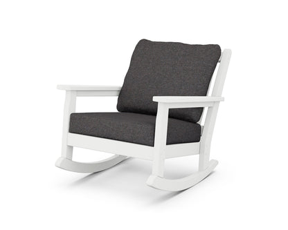 Chippendale Deep Seating Rocking Chair - White