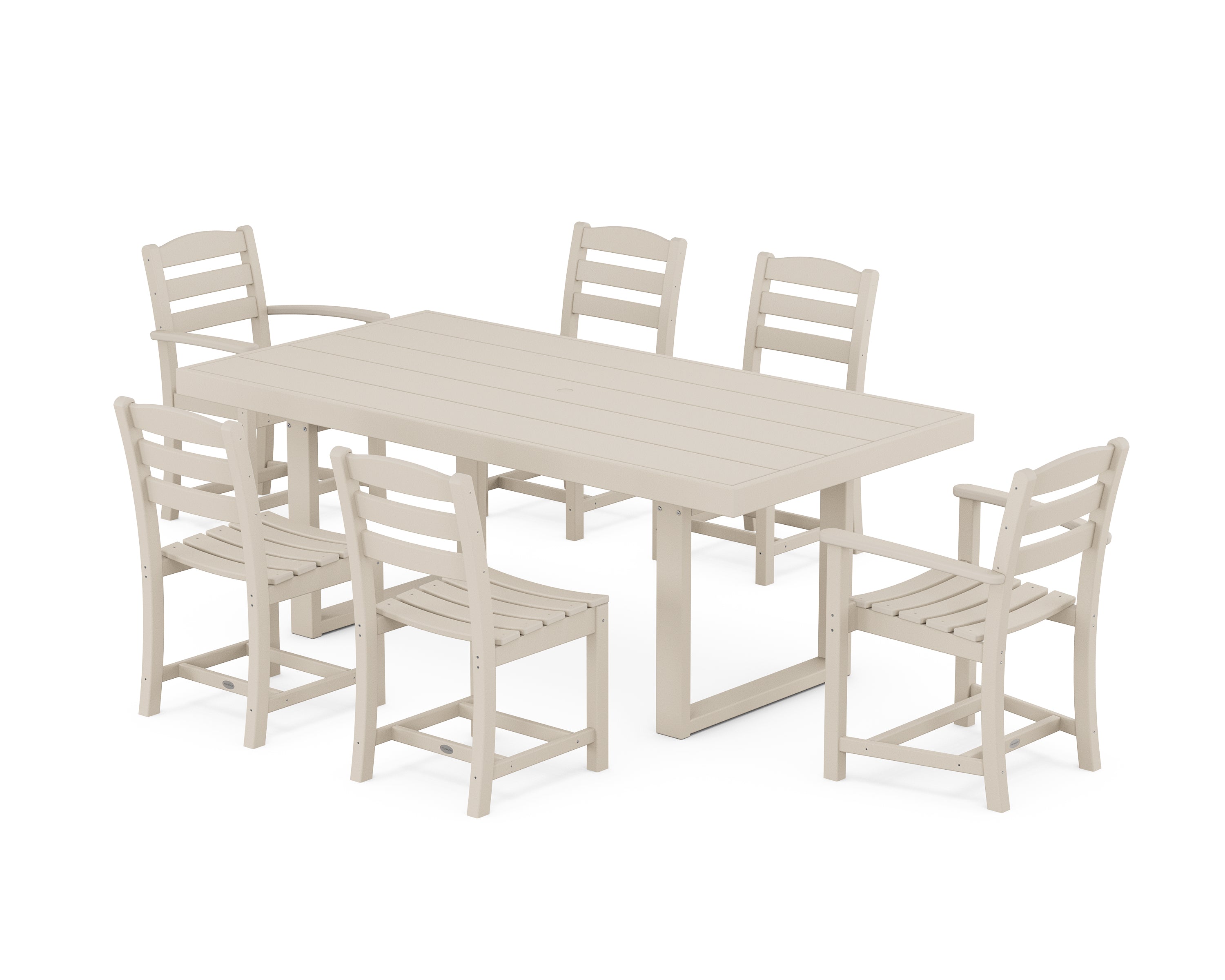 POLYWOOD® La Casa Café 7-Piece Dining Set in Sand