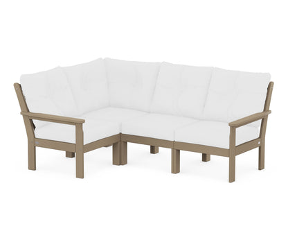 POLYWOOD® Vineyard 4-Piece Sectional in Vintage Sahara / Natural