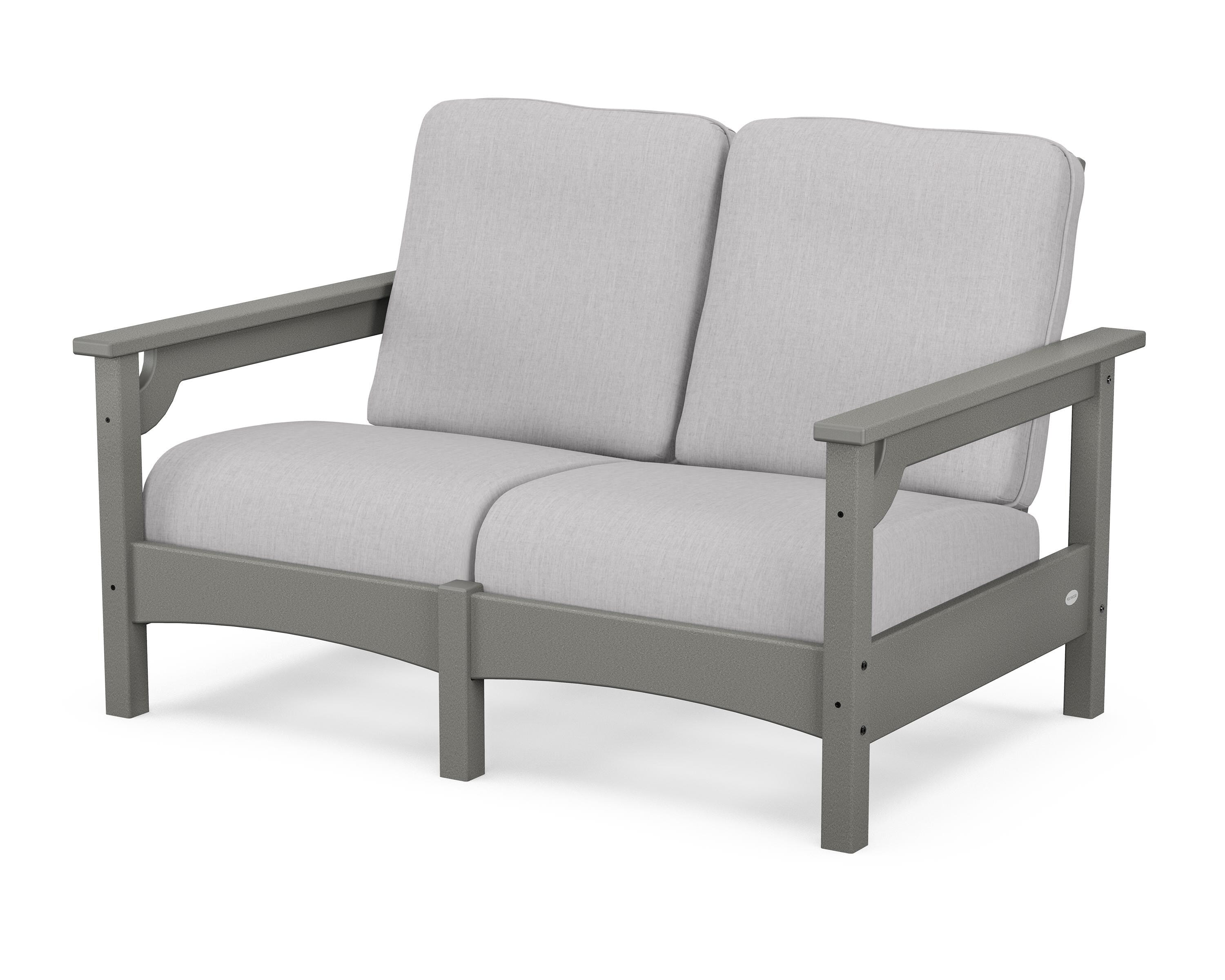 POLYWOOD® Club Loveseat in Slate Grey / Granite