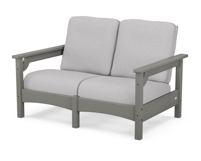 POLYWOOD® Club Loveseat in Slate Grey / Granite