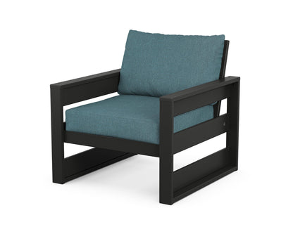 POLYWOOD® Westport Club Chair in Black / Ocean Teal