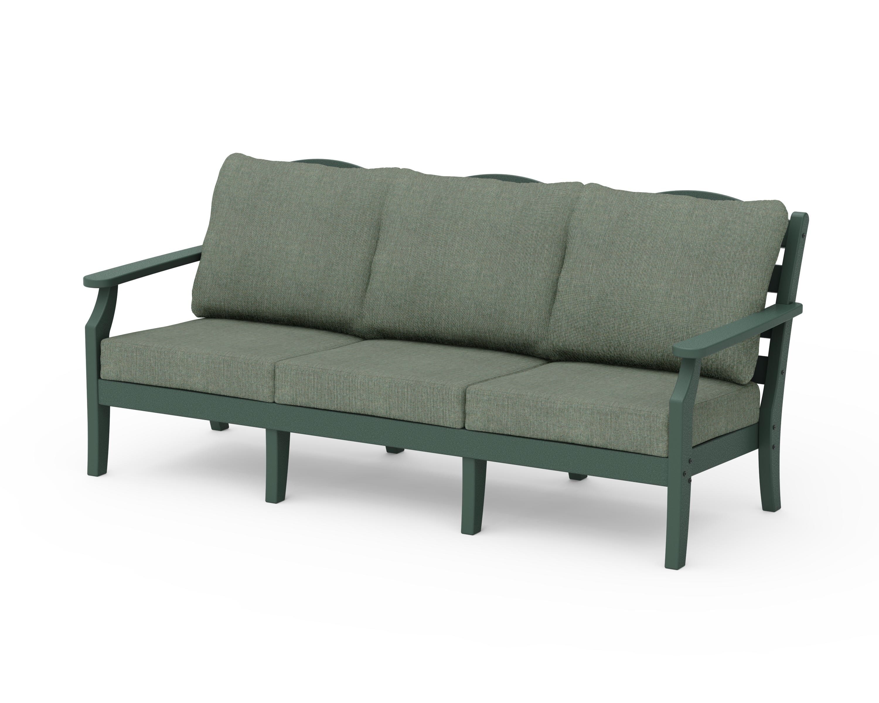 Draper James™ by  POLYWOOD® Savannah Deep Seating Sofa in Green / Cast Sage
