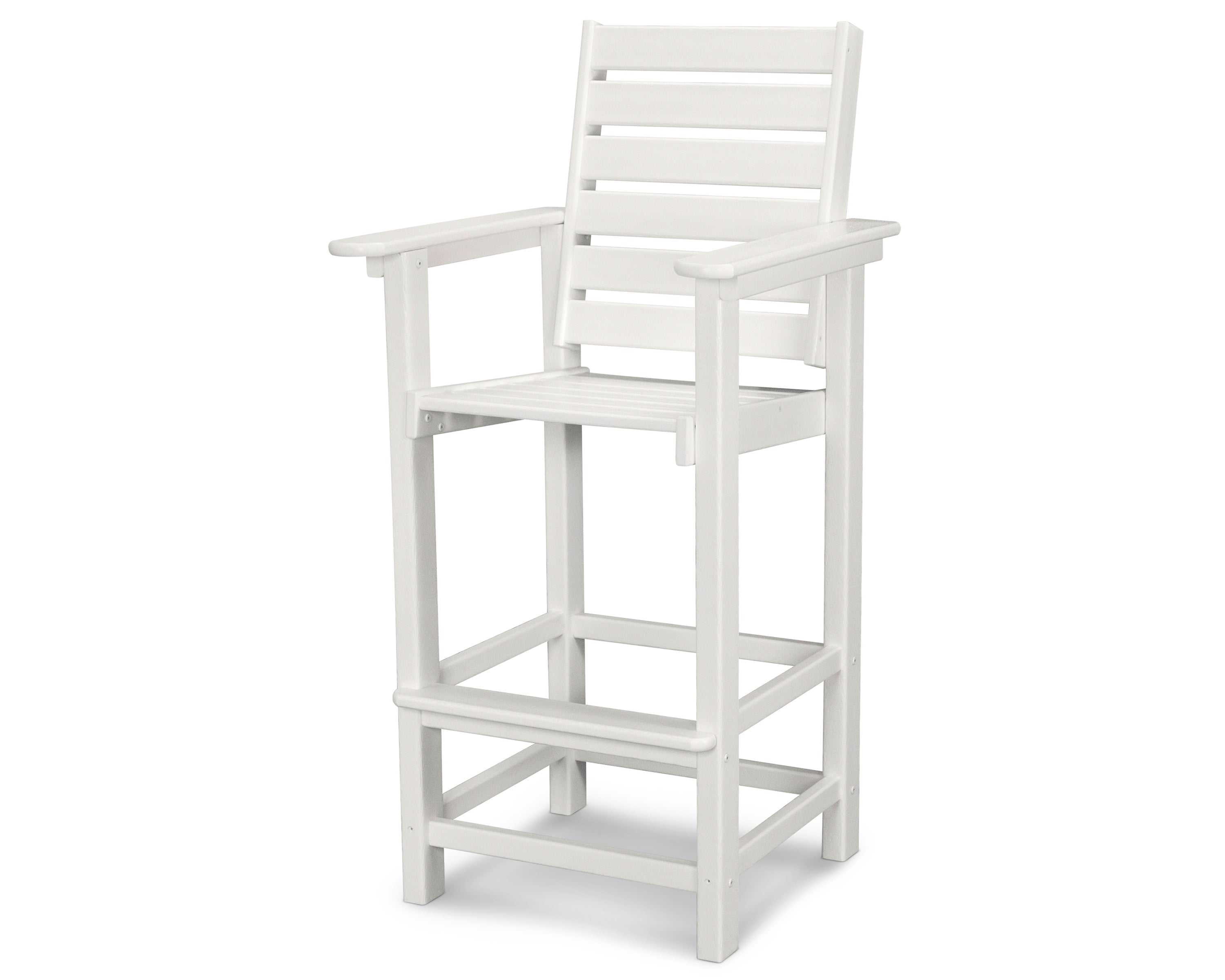POLYWOOD® Captain Bar Chair in White