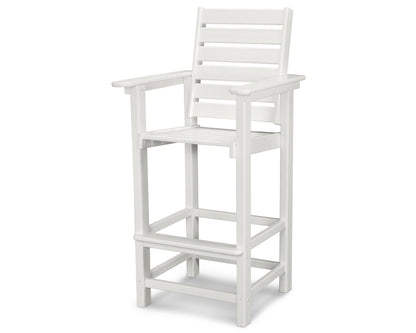 POLYWOOD® Captain Bar Chair in White