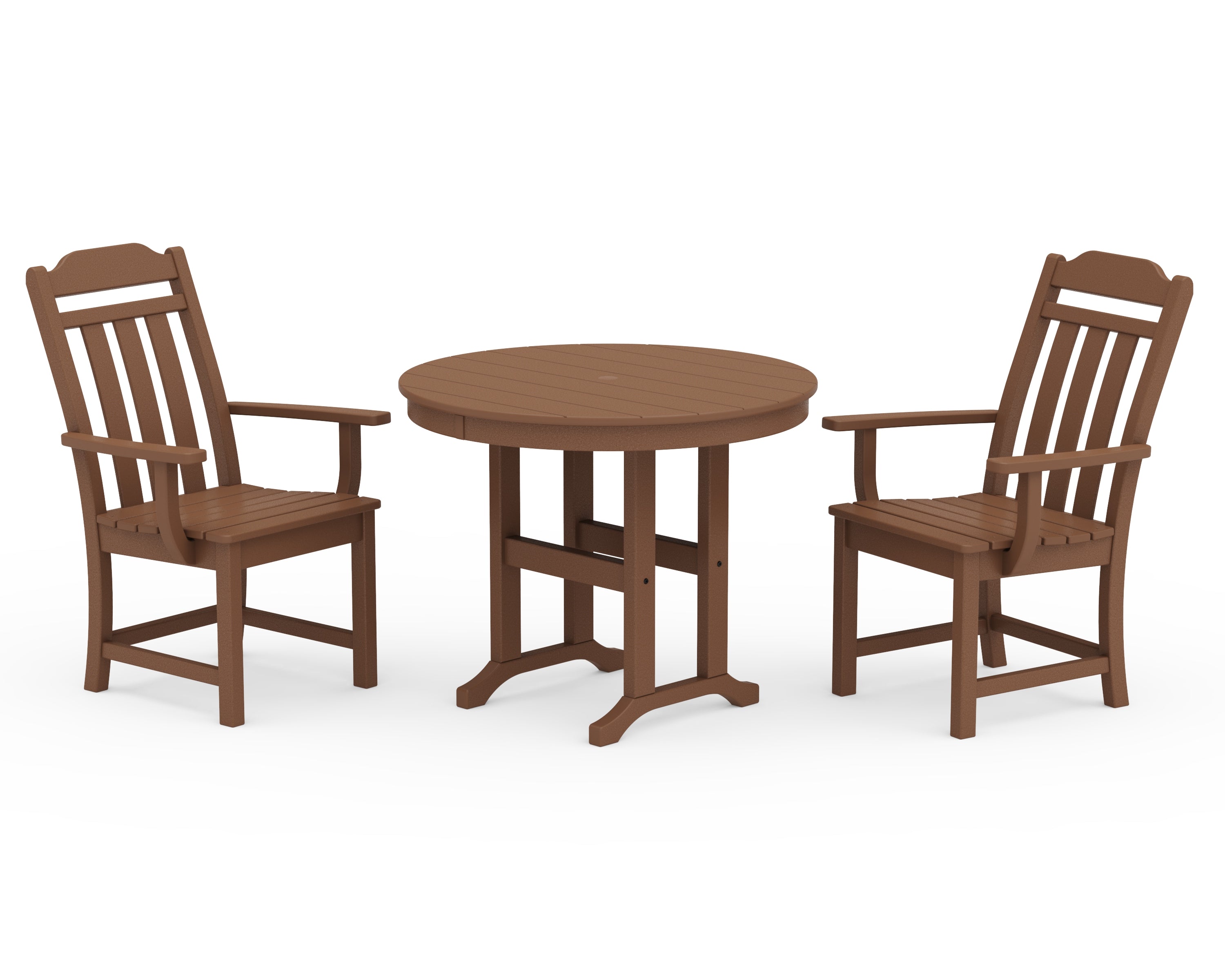 Country Living Cottage 3-Piece Farmhouse Dining Set in Teak
