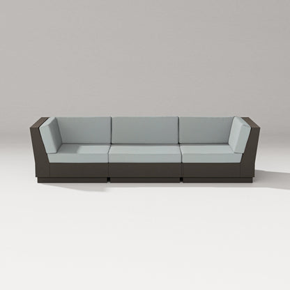 PW Designer Series Elevate Sofa Sectional in Vintage Coffee / Spa