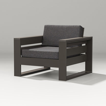 PW Designer Series Latitude Lounge Chair in Vintage Coffee / Ash Charcoal